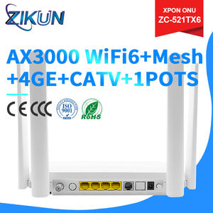 Venta Caliente ONU CATV Wifi 6g XPON Doble Banda Gigabit CATV WiFi6 ZC-521TX6 4GE+1POTS+CATV+AX3000 Precio al por Mayor - Product Image 4