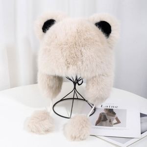 Gorros de Piel Sintética para el Frío, con Diseño de Dibujos Animados, Color Sólido, Unisex, Novedad de Invierno - Product Image 5