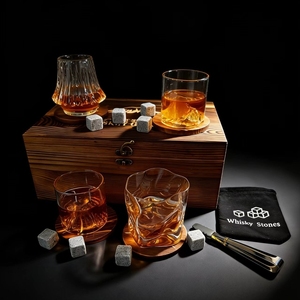 Juego de Vasos de Whisky Reutilizables con Diseño de Montaña Japonesa, 4 Diseños Diferentes, Vaso de Vino, Cubitera de Piedra, <span class=keywords><strong>el</strong></span> <span class=keywords><strong>Mejor</strong></span> Regalo para Festivales - Product Image 3