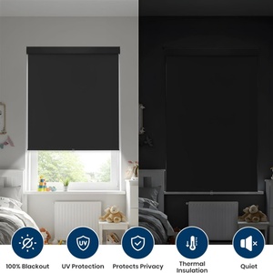 Stores à enroulement motorisés intelligents à télécommande, occultants à 100 %, double couche, pour intérieur - Product Image 2