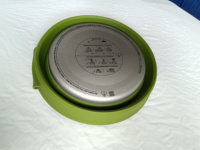 Grand pot de camping en silicone résistant à la chaleur pour réchaud de camping