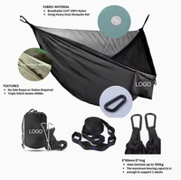 Tragbare Camping Hängematte Fallschirm Stoff Outdoor Freizeit Schaukel mit Seil Moskito netz Hängematte