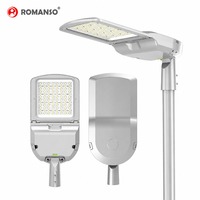 Lampadaire LED pour route avec garantie de 5 ans, IP66, DLC, ETL, 100W, 150W, 200W, 240W, gradation 0-10V, cellule photoélectrique, du crépuscule à l'aube, 2700-6500K