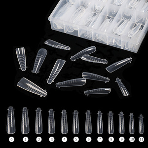 Puntas de Uñas Cuadradas para Manicura Francesa, Herramienta de Extensión de Doble Forma, Modelo de Dedo, Molde de Gel de Construcción Rápida, Sistema de Construcción de Uñas para Salón - Product Image 5