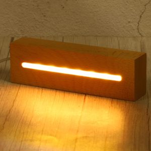 LED Table <b>Lamp</b> Wood Stand Holder DIY 3D RGB Night Light USB Recharge <b>Remote</b> <b>Control</b> Modern Design - Product Image 5