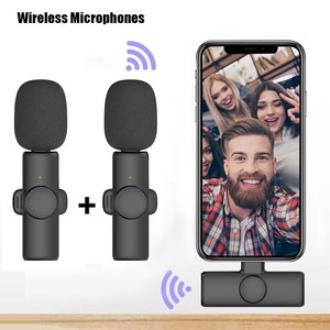 2 Trong 1 Xách Tay Ve Áo Không Dây Mini Ghi Âm <span class=keywords><strong>Microphone</strong></span> K11 Không Dây Lavalier <span class=keywords><strong>Microphone</strong></span> Cho Quay Video Vlog - Product Image 3