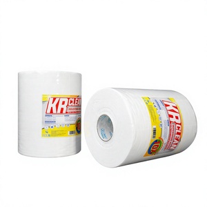 ผ้าทำความสะอาดแบบม้วน KR CLEAN ผลิตจากวัสดุไม่ถักทอเชื่อมด้วยความร้อน เป็นมิตรต่อสิ่งแวดล้อม ขนาดกว้าง 58/60 นิ้ว ซึมซับได้ดี น้ำหนักปานกลาง แบบเรียบ สำหรับใช้ในบ้าน - Product Image 1