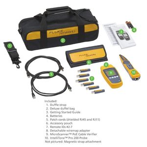 Kit MicroScanner PoE pour réseaux, vérificateur de câbles en cuivre, analyseur Ethernet pour câbles de catégorie 5-6A, Networks MicroScanner - Product Image 4