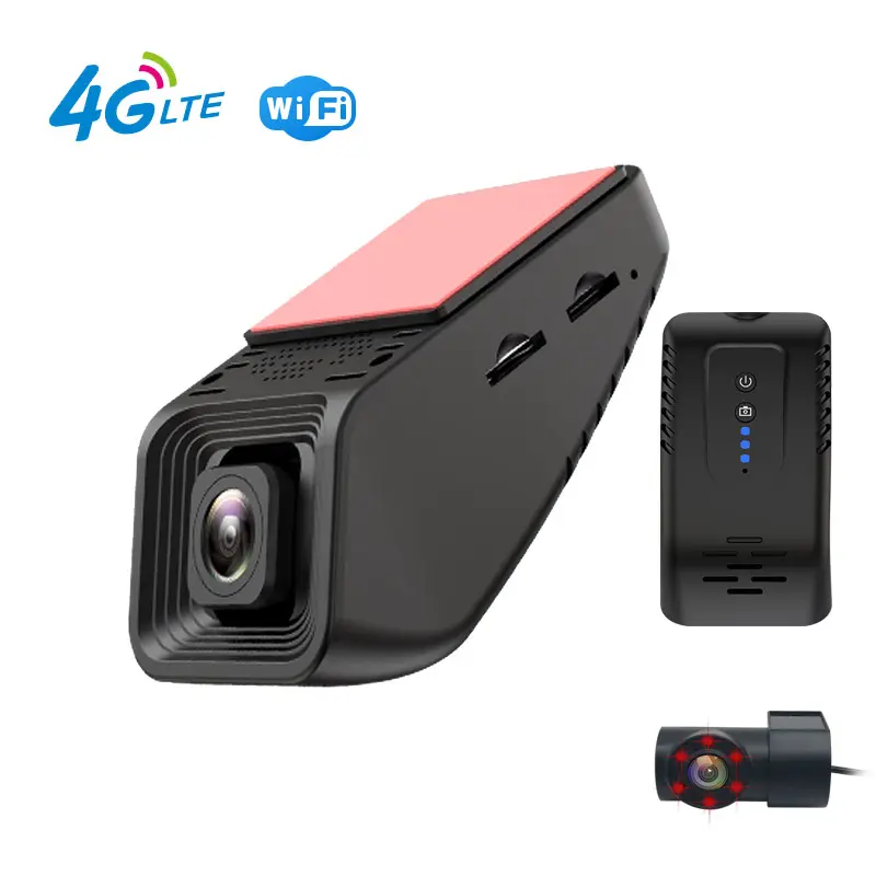 4g sim cloud dash cam dual camera screenless car dvr with app live front and rear dual lens with gps wifi car dashcam