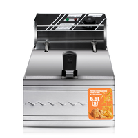 Friteuse électrique commerciale de contrôle de température de la cuisson automatique 2500W d'acier inoxydable