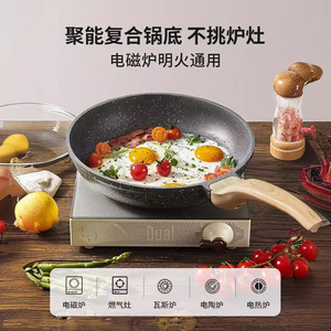 Poêles à frire antiadhésives en alliage d'aluminium avec revêtement en <span class=keywords><strong>pierre</strong></span> médicale, 20/24/26/28/30 cm, Wok, Casseroles, Poêles à steak - Product Image 3