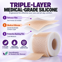 Réutilisable, pour lisser, adoucir et estomper les cicatrices (chéloïdes, acné, chirurgicales, brûlures), usage domestique, unisexe, hypoallergénique, silicone de qualité médicale, OEM ODM, élimination des cicatrices