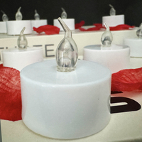 Mini bougies chauffe-plat LED scintillantes en plastique à motif de pilier sans flamme pour mariage et décoration de la maison