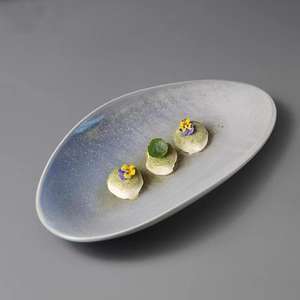 Vaisselle en céramique créative, porcelaine, style nordique, <span class=keywords><strong>assiette</strong></span> ovale longue, <span class=keywords><strong>bleu</strong></span> <span class=keywords><strong>canard</strong></span>, pâtisserie, collation, cuisine froide - Product Image 2