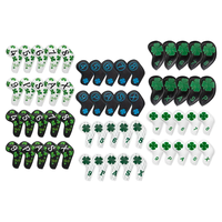 Housses de tête de fer de golf en cuir PU personnalisées avec broderie, lot de 10 pièces, prix d'usine