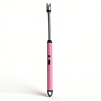 Briquet électrique sans flamme à arc, coupe-vent, flexible, à long cou, rechargeable par USB, pour barbecue, grillades et cuisine