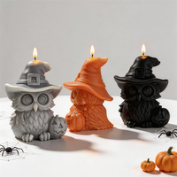 Moule en silicone hibou mignon pour Halloween, moule à bougie en cire de soja citrouille pour fête d'Halloween, moule en silicone pour maison hantée, résine, plâtre, savon