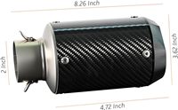 Terminale di Scarico Moto Slip-on in Acciaio Inox Compatibile con Z900 GSXR750 CBR650 - Accessori Completi con Molle e Rete Nera