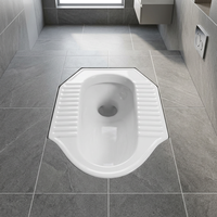 Vistaar Poêle accroupie moderne en céramique blanche Meilleures ventes Toilettes WC asiatiques pour usage sanitaire