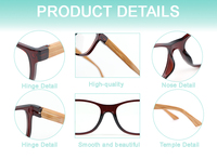 Nouvelles Lunettes de Lecture Shoneray SP-PF25014 Anti-Lumière Bleue Presbytie Unisexe Hommes Femmes Verres Transparents Fabriquées en Chine en Bois