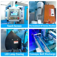 Máquina de serigrafía de tres colores completamente automática personalizada de fábrica con sistema de secado equipado con LED