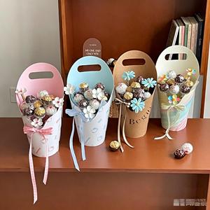 Boîte à fleurs en forme de bonbons, emballage en chocolat, boîte cadeau pour la Saint-Valentin, anniversaire, mariage, baby shower, anniversaire de mariage - Product Image 1