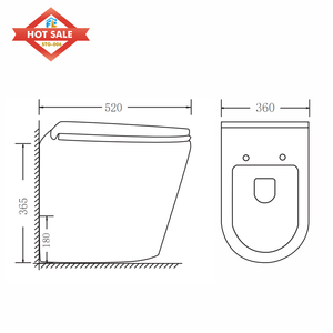<span class=keywords><strong>WC</strong></span> mural en céramique monobloc au design moderne avec <span class=keywords><strong>chasse</strong></span> d'eau double, siphon mural et <span class=keywords><strong>chasse</strong></span> d'eau à lavage - Product Image 6