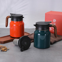 Bouilloire à café et thé en acier inoxydable à double paroi isolée sous vide de 1L (800ml) avec infuseur à thé intégré, idéale pour le café filtre – Vente en gros de qualité supérieure