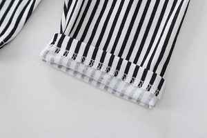 Nouveau produit : Combinaison décontractée en coton à rayures avec nœud pour bébé, 2 pièces, fabriquée en Chine - Product Image 6