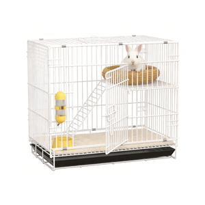 <span class=keywords><strong>Cage</strong></span> pour animaux de compagnie pliable en métal de qualité supérieure, respirante, à motif uni, petite taille, haute durabilité, avec plateau en plastique - Product Image 4