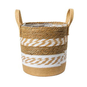 Pot de fleurs décoratif, pot de fleurs personnalisé, corde de coton et panier de paille faits à la main, vente <span class=keywords><strong>en</strong></span> gros - Product Image 2