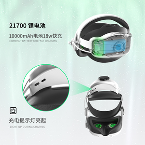 Head Strap 18w Fast Charge <strong>Battery</strong> for Meta Quest3 VR Headset with 10000mAh <strong>Battery</strong> Head Strap Band Adjustable - Product Image 3