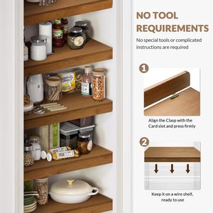 Custom Bamboo Wire Rack Covers for Pantry,Bamboo Wooden <strong>Shelf</strong> Cover Use for <strong>Clothes</strong> <strong>Shelf</strong>,Drawer,Kitchen,Houseware - Product Image 2