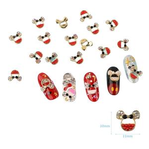 เครื่องประดับเล็บ3D อัลลอย30ชิ้นเครื่องประดับโลหะแบบทำมือน่ารั<span class=keywords><strong>ก</strong></span>รูป<span class=keywords><strong>มิ</strong></span><span class=keywords><strong>ก</strong></span><span class=keywords><strong>ก</strong></span>ี้หัวหมีประดับเพชรไข่มุก - Product Image 2