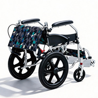Fauteuil roulant économique standard à plaid, pliable, léger, en alliage d'aluminium, aide à la mobilité manuelle pour personnes âgées