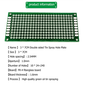 Phổ 3x7 hai mặt thiếc phun 2.54 Pitch Epoxy sợi thủy tinh đục lỗ <span class=keywords><strong>PCB</strong></span> bảng mạch thiết bị ban đầu nhà sản xuất - Product Image 6