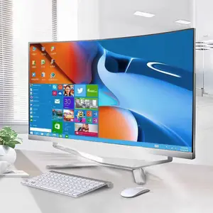 Hot selling Gaming Desktop Computer 24 27 32 inch in All-in-one PC Curved Screen All In One PC i7 i5 i3 AIO for Office Home