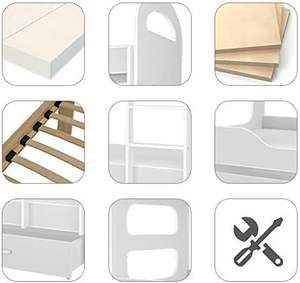 Loft de luxe pour enfants en bas âge en bois <span class=keywords><strong>pas</strong></span> <span class=keywords><strong>cher</strong></span> blanc prix princesse <span class=keywords><strong>lit</strong></span> superposé bébé bébé adolescente filles <span class=keywords><strong>lit</strong></span> - Product Image 5