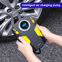 Pompa Kompresor Udara Portabel Mobil DC 12 Volt, Pengisi Angin Ban Digital 150 PSI untuk Mobil, Motor, dan Sepeda