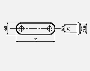 Luces de posición empotradas de 10-30V, luz de posición lateral de camión, 2LED IP67, indicador impermeable para camión <span class=keywords><strong>Scania</strong></span> Volvo Benz Euor - Product Image 6
