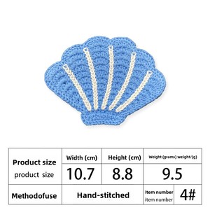 Wholesale Water-soluble Embroidered Patches, 3D Ocean Starfish Shell Design Iron on Applique for Garment Hats Accessories - Product Image 4