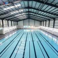 Cubierta de Acero Resistente para Piscina, Estructura Metálica para Piscina, Toldo Metálico