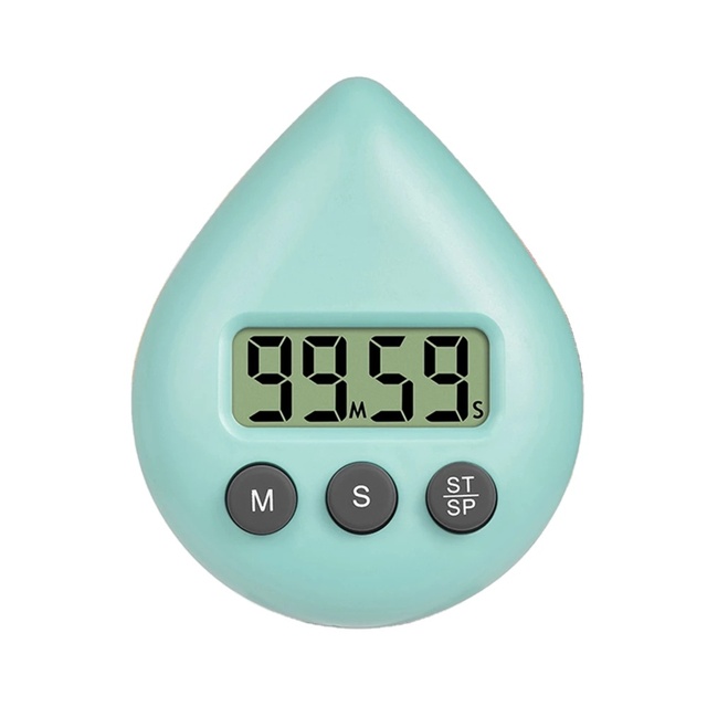Water Drop Electronic Digital Timer Kitchen Cooking Shower Study Stopwatch Alarm Clock Electronic Cooking Countdown Time Timer