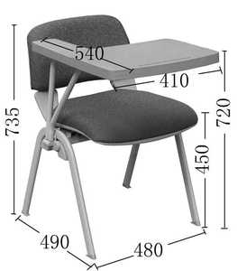 Chaise de bureau en plastique de conception moderne pour la formation de réunion de conférence-pour les invités de visite - Product Image 5