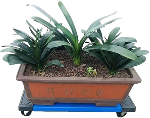 Lightweight Mover Dolly Cart Heavy Duty Diamond Tread Rubber Pads Non-Porous Polypropylene Platform Wood Dolly <b>Trolley</b> Dolly - Product Image 2