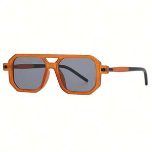 Lunettes de soleil rétro de luxe avec logo personnalisé, bloquant la lumière bleue, UV400, style aviateur carré pour hommes et femmes - Product Image 6