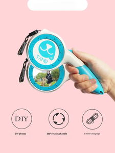 सुरक्षित आउटडोर वॉक के लिए चिंतनशील 360 समायोज्य आरामदायक हैंडल सामग्री के साथ लक्जरी टिकाऊ रिट्रेटेबल कुत्ते पट्टा - Product Image 2