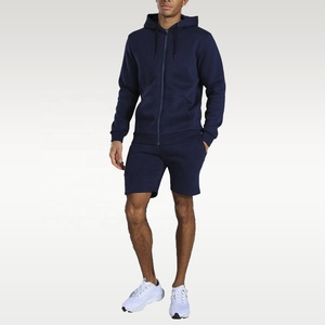 2021 <b>Twin</b> <b>Set</b> for men Summer 2 Piece sweatsuit blank custom hoodie with embroidered logo two piece shorts <b>set</b> - Product Image 4
