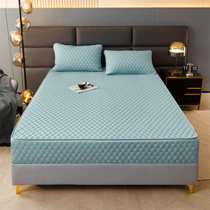 Copriletto antibatterico a sei lati in poliestere di colore solido impermeabile <span class=keywords><strong>copri</strong></span> materasso con cerniera - Product Image 3