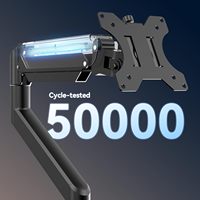 Support de bureau à bras pneumatique réglable en hauteur pour écran unique, classique, universel, VESA, pour écrans jusqu'à 32 pouces, en stock